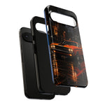 Challenger RT Phone Case, Rainy City Night Muscle Car Tough Cover