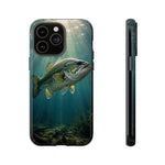 Largemouth Bass Phone Case, Sunlit Underwater Tough Cover, Gift