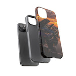 Muscle Car Meet Phone Case, Golden Hour Cars Coffee Tough Cover