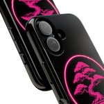 Neon Pink Bonsai Tree Phone Case Glow Zen Tough Case