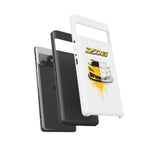 Z06 Corvette Phone Case, Yellow Sketch Reveal Chrome Cover