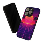 Classic Grid Sunset Vaporwave Art Tough Phone Case