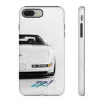 White C4 ZR1 Front View phone case | Car Print Tough Cover for Corvette Owners