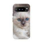 Ragdoll Kitten Phone Case, Blue Eyes Macro Portrait Cover, Gift