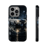 GT350 Phone Case White, Rainy Track Night Classic Racer Tough Cover