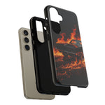 Black Charger Classic Muscle Flames Tough Phone Case Cover Gift