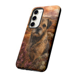 Border Terrier Earthy Watercolor Art Tough Phone Case