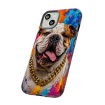 Bulldog Pop Art Portrait Tough Phone Case - Paint Splash