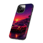 FD RX-7 Retro Sunset Sports Car Tough Case | Neon Vaporwave Beach Drive