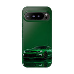 Racing Green Camaro Phone Case, Sports Muscle Car Tough Cover