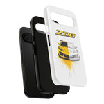 Z06 Corvette Phone Case, Yellow Sketch Reveal Chrome Cover