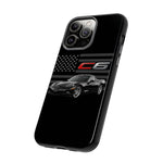 Black C6 Phone Case American Sports Car Tough Cover Gift