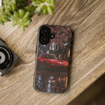 Red FD RX-7 Blossom Alley Tough Phone Case - Rain-Slicked Night