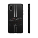 300ZX Phone Case, Black 90 JDM Sports Car Red Stripe Studio Cover