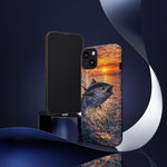 Bluefin Tuna Leaping at Sunset Fishing phone case | Tough Cover