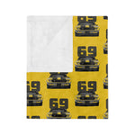 1969 Camaro Z28 Yellow Microfiber Throw Blanket Classic Muscle Car Gift