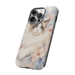 Ragdoll Cat Blue Eyes Soft Watercolor Art Tough Phone Case