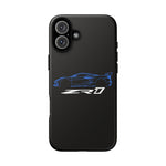 Blue C8 ZR1 Phone Case for Supercar Enthusiasts