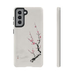 Plum Blossom Ink Wash Phone Case Minimalist Zen Tough Case