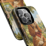 Cocker Spaniel Picnic Scene phone case | vintage dog art