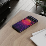 Classic Grid Sunset Vaporwave Art Tough Phone Case