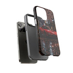 Red FD RX-7 Blossom Alley Tough Phone Case - Rain-Slicked Night