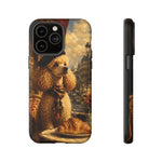 Poodle in Beret Phone Case | Vintage Paris Café Illustration