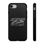 Black 4th Gen Camaro Z28 Sports Car Phone Case | Black Muscle Car Illustration