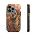 Border Terrier Earthy Watercolor Art Tough Phone Case