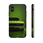 Green Charger RT Phone Case, Lime 68 Classic Muscle Car Cover, Mens Gift