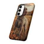 German Wirehaired Pointer Autumn Art Tough Phone Case