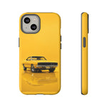 Golden Yellow Charger Phone Case, 68 Classic Muscle Car Tough Cover