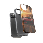 C8 ZR1 Corvette Phone Case, Red Foggy Coastal Road Cover