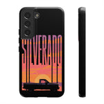 Silverado sunset truck Phone Case | Retro pickup silhouette