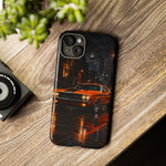 Challenger RT Phone Case, Rainy City Night Muscle Car Tough Cover