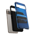 Muscle Car Phone Case Blue 68 Charger RT, Retro Tough Cover for Men