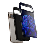 Neon Blue Tiger phone case | tough protective cover