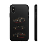 Trans Am Phone Case Black Gold, Three-View Vector Tough Cover