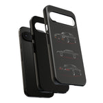 Black GNX Phone Case, Three-View Muscle Car Vector Tough Cover