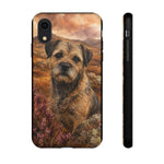 Border Terrier Earthy Watercolor Art Tough Phone Case