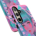 Neon Cyber Geisha phone case | Tough Case