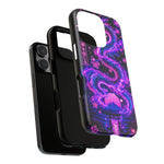 Neon Dragon Smoke Trail Vaporwave Art Tough Phone Case