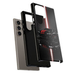 Camaro ZL1 Phone Case, Black Red Racing Stripe Studio Cover, Gift