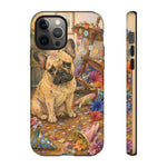 Guilty French Bulldog Phone Case, Confetti Watercolor Cover