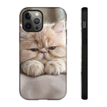 Persian Kitten Phone Case, Sleepy Macro Close-Up Portrait Cover