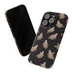 Vintage Ghost Pattern phone case | Halloween spooky stars design