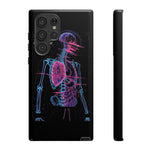 Neon Anatomical Skeleton Phone Case | Internal Displacement Art