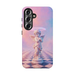 Praying Cherub Statue halo Vaporwave Aesthetic phone case