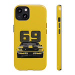 1969 Camaro Z28 Yellow Front View Muscle Car Tough Phone Case