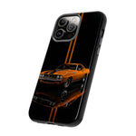 Orange Cuda Phone Case, Muscle Car Stripe Studio Cover, Gift